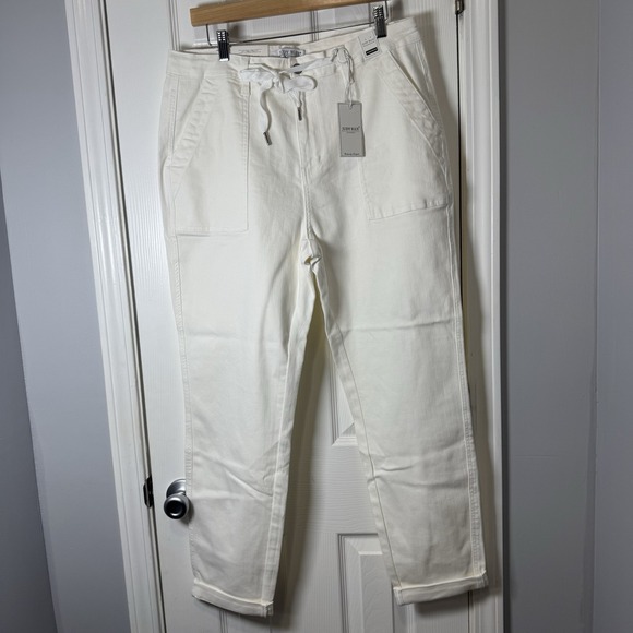 Judy Blue Denim - JUDY BLUE HIGH RISE DRAWSTRING JOGGERS WHITE WOMENS 15 32 NWT‎